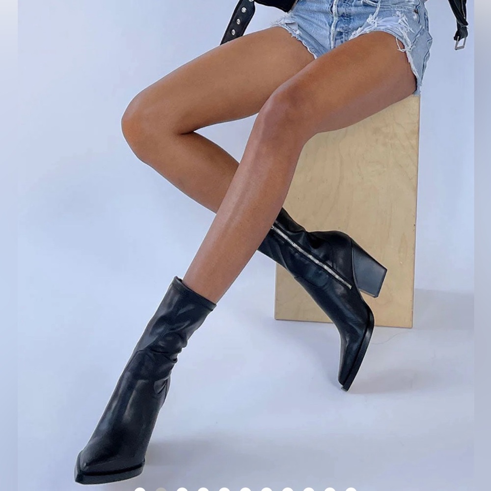 Dolce Vita black leather BOYD boots side zipper sz 10